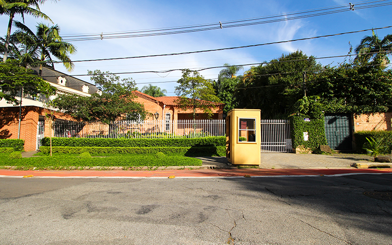 Guarita de segurança privada no bairro Jardins